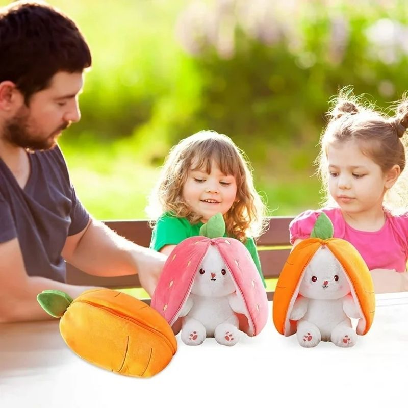 🐰Easter Early Sale 49% OFF🍓Strawberry Bunny Transformed into Little Rabbit🎀 Fruit Doll Plush Toy🐰